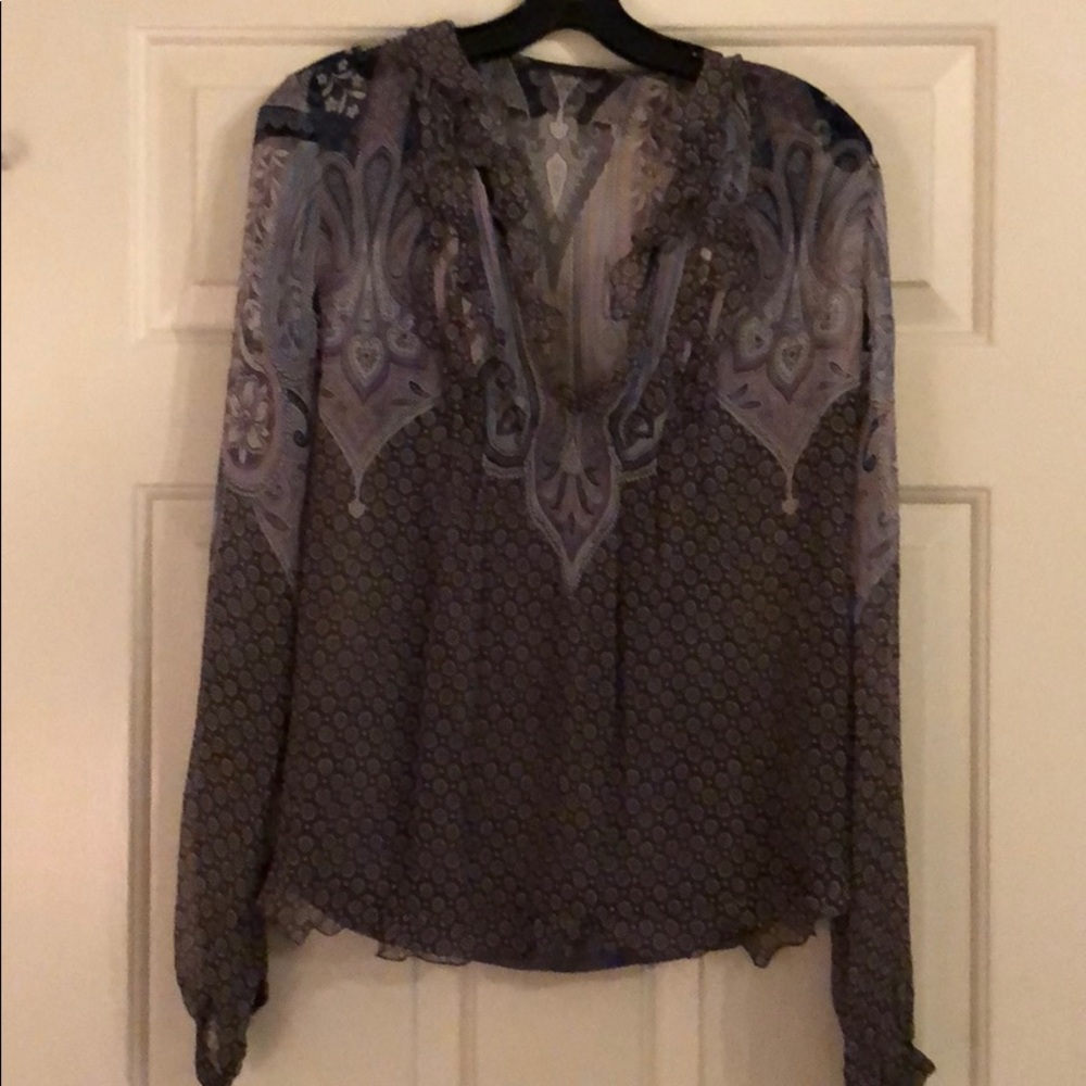 Elie Tahari print blouse with detached camisole